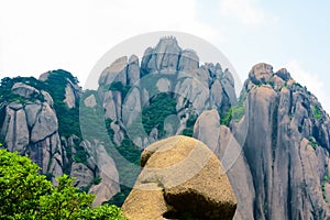 Strange stone in Mount Huangshan of China(Mountain range)