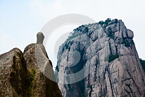 Strange stone in Mount Huangshan of China(Mountain range)