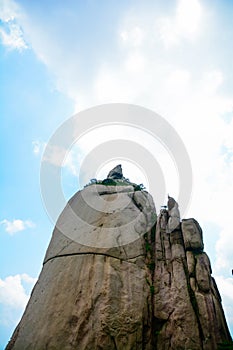 Strange stone in Mount Huangshan of China(Mountain range)
