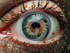Strange surrealist eye