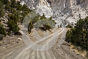 Strange white rock of Crystal Peak in Utah