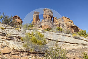 Strangely formed rock formations at the Devil\'s Kitchen