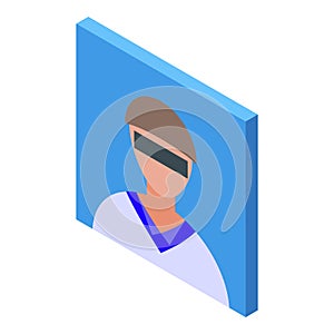 Stranger avatar icon isometric vector. Anonymous person