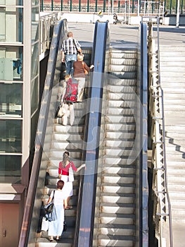 Strangers on elevator