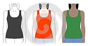 Strap tank top template