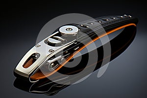 Strapping Clip on Black background