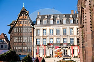 Strasboug December 2015 .Christmas decoration at Strasbourg, Alsace