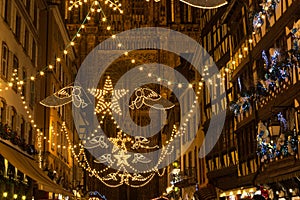 Strasboug December 2015 .Christmas decoration at Strasbourg, Alsace