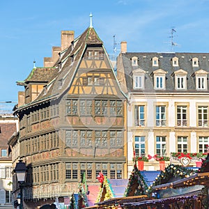 Strasboug December 2015 .Christmas decoration at Strasbourg, Alsace