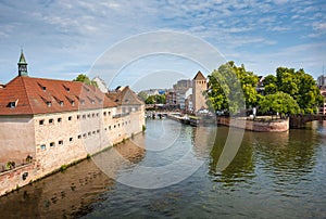 Strasbourg, bridge Ponts Couverts in Petite France