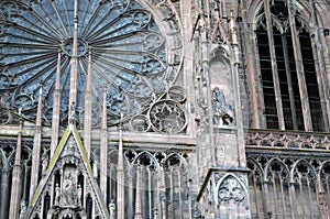 Strasbourg cathedral details, Strasbourg France