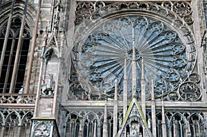 Strasbourg cathedral details, Strasbourg France