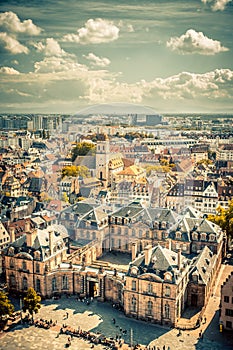 Strasbourg France from above vintage