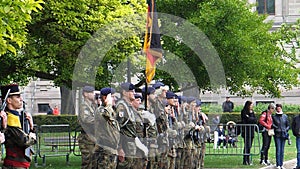 Ceremony to mark Western allies World War Two victory Armistice