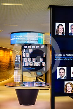 The Simone Veil parlamentarium in the European Parliament building in Strasbourg, France