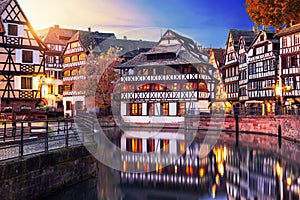 Strasbourg, la Petite France at evening