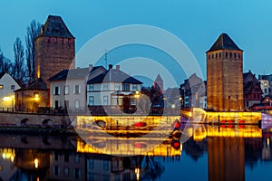 Strasbourg. Quay in the quarter Petite France.