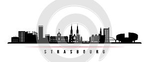 Strasbourg skyline horizontal banner. photo