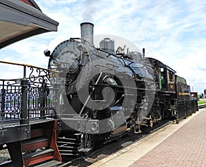 Historic Strasburg train station locomotive engine 475