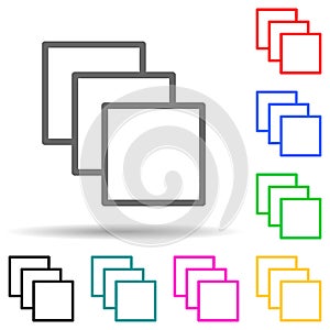 strata multi color style icon. Simple thin line, outline vector of web icons for ui and ux, website or mobile application