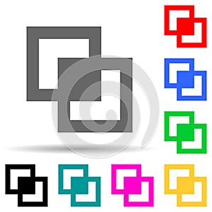 strata multi color style icon. Simple thin line, outline vector of web icons for ui and ux, website or mobile application