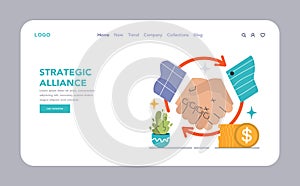 Strategic Alliance concept. Flat vector photo