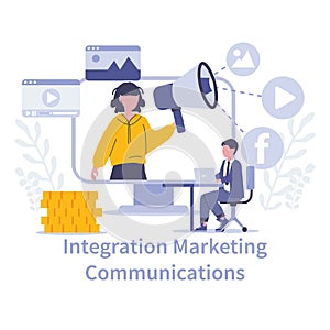 Strategic approaches in marketing concept. Vector illustration photo