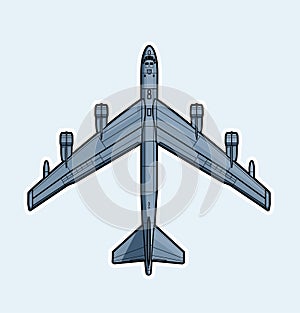 Strategic bomber. Vector illustration