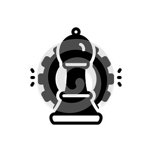 Black solid icon for Strategic, tactical and strategical photo