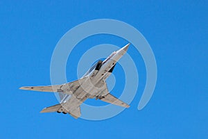 Strategic and maritime strike bomber in flight