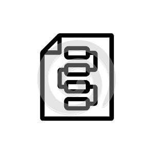Strategic planning icon vector. Isolated contour symbol illustration