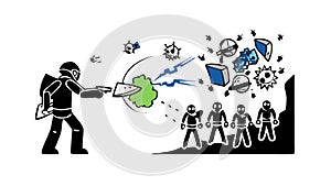 Strategic Planning and Teamwork. Problem Solving and Collaborative Effort, vector design Generative AI