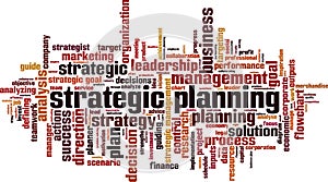 Strategic planning word cloud