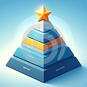 Strategic Pyramid Chart for Business Success