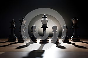 Strategic Silhouettes: Chess Pieces in the Spotlight