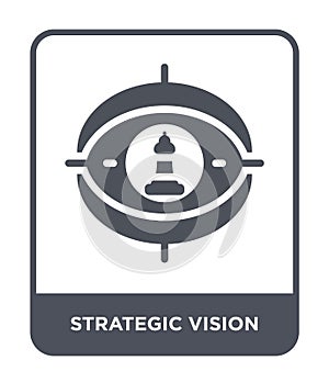 strategic vision icon in trendy design style. strategic vision icon isolated on white background. strategic vision vector icon