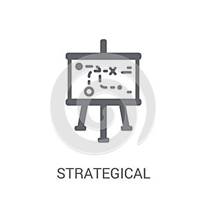 Strategical planning icon. Trendy Strategical planning logo concept on white background from Startup Strategy and Success collect photo