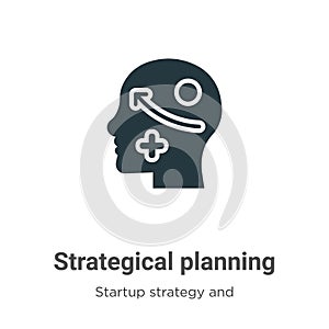 Strategical planning vector icon on white background. Flat vector strategical planning icon symbol sign from modern startup photo