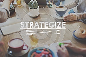 Strategize Target Mission Objective Graphics Concept