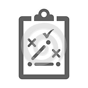 Strategy, business, plan icon. Gray vector graphics