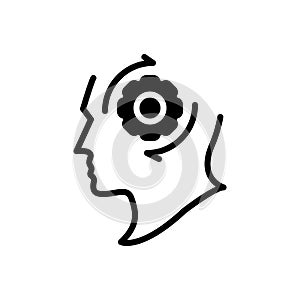 Black solid icon for Strategy Change, strategy and success