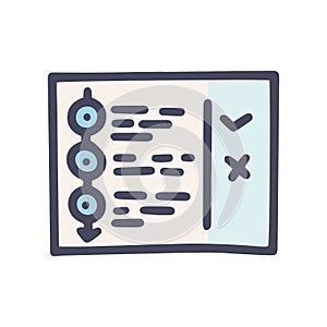 strategy checklist color vector doodle simple icon