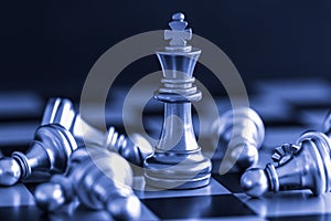 Strategy chess battle Intelligence challenge game on chessboard.