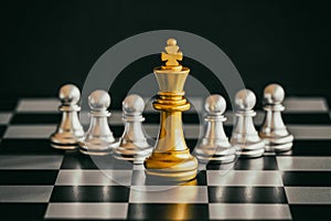 Strategy chess battle Intelligence challenge game on chessboard.