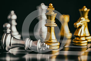 Strategy chess battle Intelligence challenge game on chessboard.