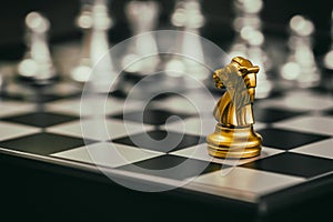 Strategy chess battle Intelligence challenge game on chessboard.