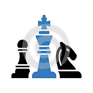 Strategy, chess, game icon. Editable vector graphics