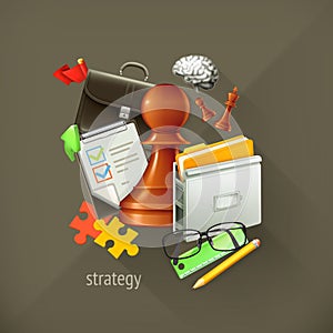Strategy choice infographic illustration