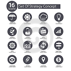 Strategy Concept icons,