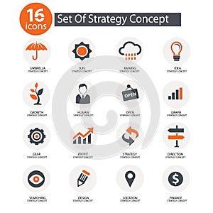 Strategy Concept icons,